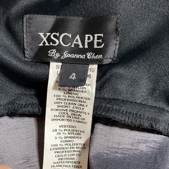 XSCAPE BY JOANNA CHEN Pewter Gray Ruched One Shoulder‎ Mermaid Prom Gown Dress 4 - Picture 14 of 15